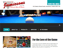 Tablet Screenshot of jamiesonsbilliards.com